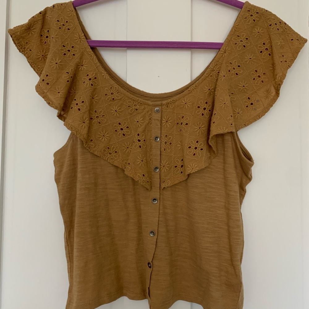 Ruffled Yellow Shirt